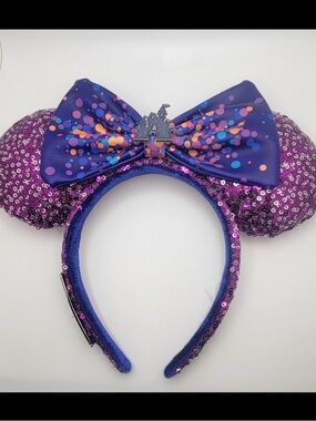 2022 Loungefly Disneyland Paris 30th Anniversary Castle Sequin Headband Ears